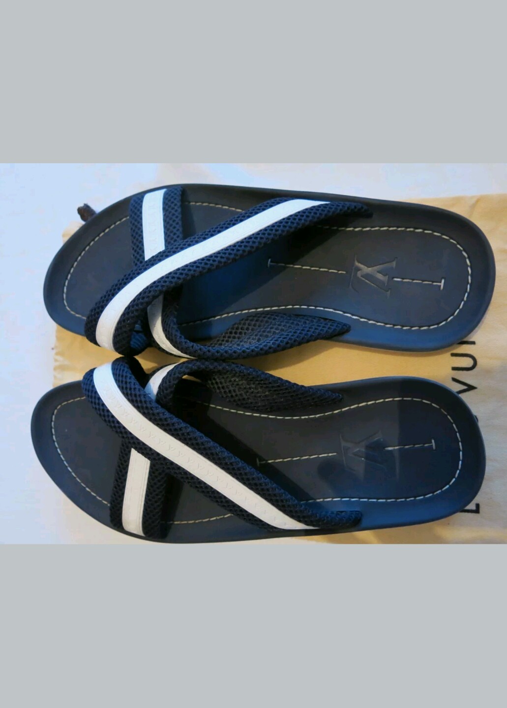 lv flip flops men's price