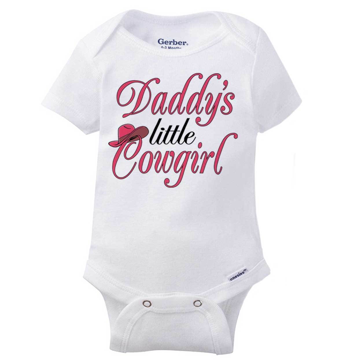 Daddys Little Cowgirl Country Southern Belle Girls Baby Infant Romper Newborn