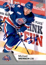 Michael Mersch Signed Auto 2020-21 Upper Deck AHL card Rochester Americans