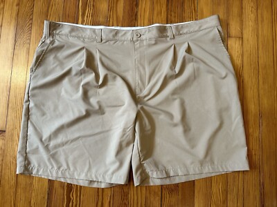 Reebok Men's Lightweight Golf Shorts Size 56 Big And Tall Khaki