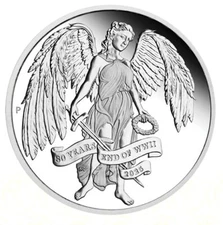 2025 Australia 80th Ann. End of WWII Winged Victory 1 oz Silver Proof Coin