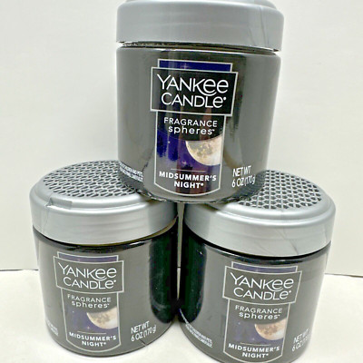 Yankee Candle Midsummers Night Fragrance Spheres Beads Patchouli Musk Lot Of 3