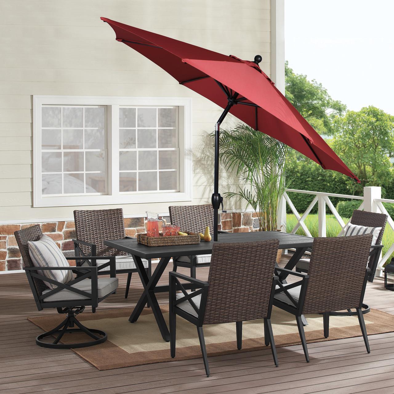 9 Ft Outdoor Patio Umbrella Table 