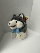 Vtg Dakin Alaskan Husky Wolf Dog Stuffed Plush W/ Tag 1977