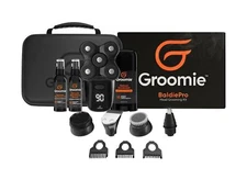 GROOMIE Crispy AF Full Grooming Kit for Bald Men - includes BaldiePro Electri...