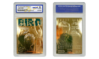LARRY BIRD 1997 Bleachers 23KT Gold Card Boston Celtics #33 - Graded GEM MINT 10