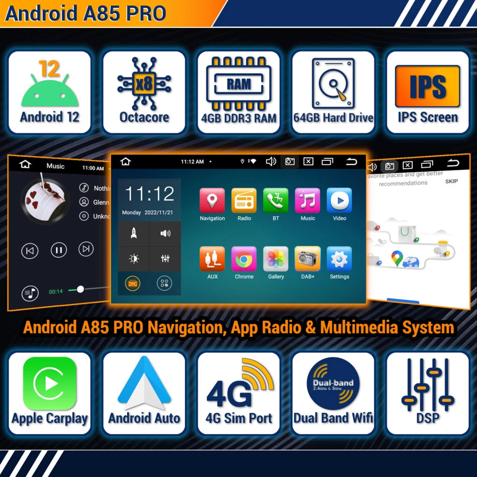 Android Auto Radio pour Seat Ibiza Mk4 Carplay Sat Nav IPS Dsp Autoradio 6J ( - Photo 2/4