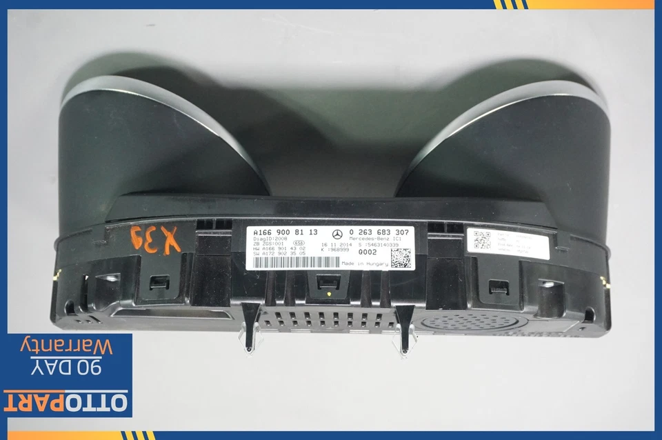 Mercedes GL550 X166 2015 velocímetro con crucero adaptativo MPH 1669008113 OEM Foto 4 de 4