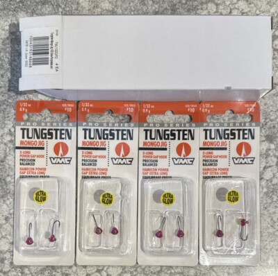 4 Packs VMC Tungsten Mongo Jig 2-Pack 1/32 OZ Glow Purpledescent