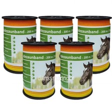 1000 Meter Weideband 20 mm 4 Niro Weidezaun gelb-orange