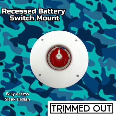 Trimmed Out Marine Recessed Battery Switch Mount for Boats