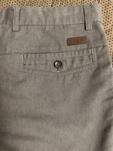 Paul Simon Paris Sz 33 Trouser Pants Cotton Checked Slacks Academia - Picture 11 of 19