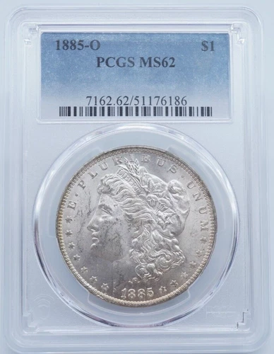 1885 O Morgan Silver Dollar $1 PCGS MS62 - U701