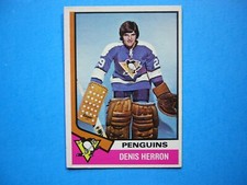 1974/75 O-PEE-CHEE NHL HOCKEY CARD #45 DENIS HERRON ROOKIE EX- NICE!! 74/75 OPC 