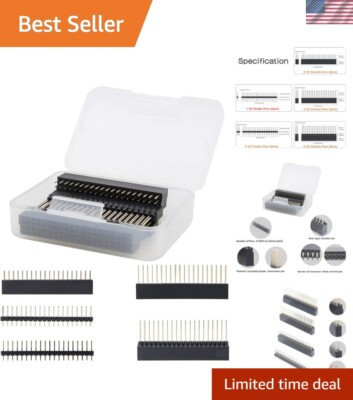 Versatile 2x20 40 Pin Header Kit for Raspberry Pi Projects - 10 Pcs Included