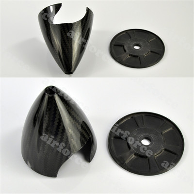 1PC 2 Blade 4.5inch 114mm Carbon fiber Spinner W/CF Backplate Gas Plane FM