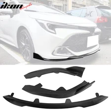 Fits 22-25 Toyota Corolla Auris E210 Hatchback 3PCS Front Bumper Lip Matte Black