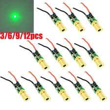 3/6/9/12Pcs 515nm 520nm 5mw Mini Green Laser Light  Green Laser Diode Dot Module