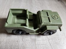 Tim-Mee Toys 5" Green Army Plastic Jeep Made in USA Aurora Ill. Vintage