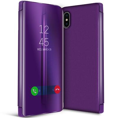 Handy Klapp Tasche für Apple iPhone XS Max Hülle View Flip Case Schutz Cover