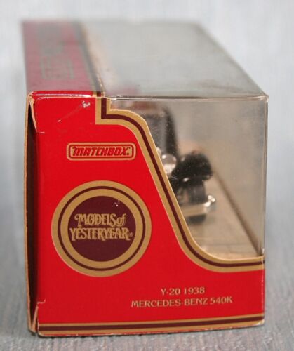 MATCHBOX MODELS OF YESTERYEAR 1:45 Y-20 1938 MERCEDES-BENZ 540K CAR BOXED - Picture 10 of 12