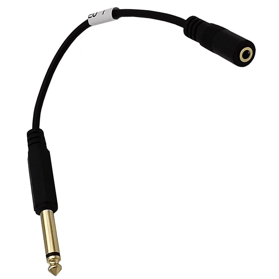 1pc 6.35mm 1/4" TS Male Mono to 3.5mm 1/8" TRS Female Stereo Audio Adapter Cable - Image 3 of 4