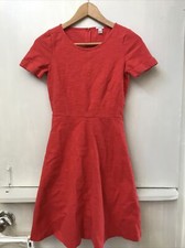 J. Crew Red Cuffed Short Sleeve A-Line Dress Size 00