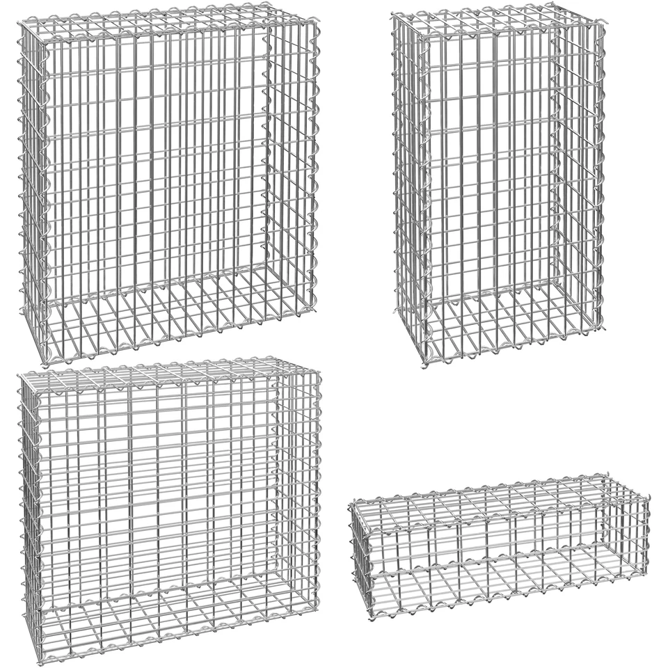 TECTAKE GMBH Gabbione muro parete cesto parete pietra gbbioni giardino recinzione 100x30x30cm