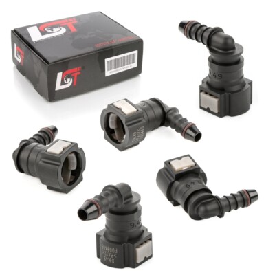 5x Schnellverschluss Kraftstoffleitung Schlauchkupplung L-Stück schmal 9,49 *8mm