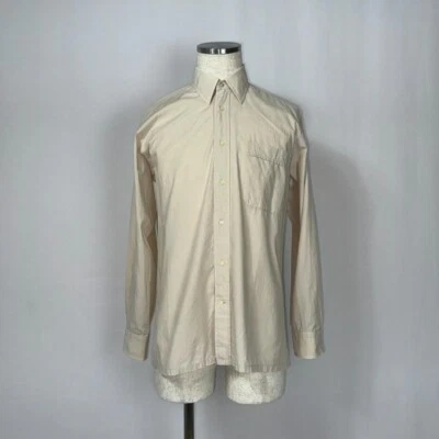 Christian Dior MONSIEUR Chemise Boutonnée Manches Longues Beige Coton Taille 38 - Photo 1/4