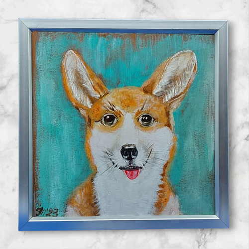 Dog Portrait 4 Pet Puppy Modern Original Acrylic Painting Handmade Wall dog-portrait-4-pet-puppy-modern-original-acrylic-painting-handmade-wall