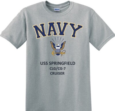 USS SPRINGFIELD  CLG/CG-7* CRUISER *NAVY EAGLE*T-SHIRT.OFFICIALLY LICENSED