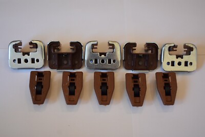 5x Kenlin Rite Trak I Drawer Guide Glide with Stop Roller Metal & Screws, Fast!
