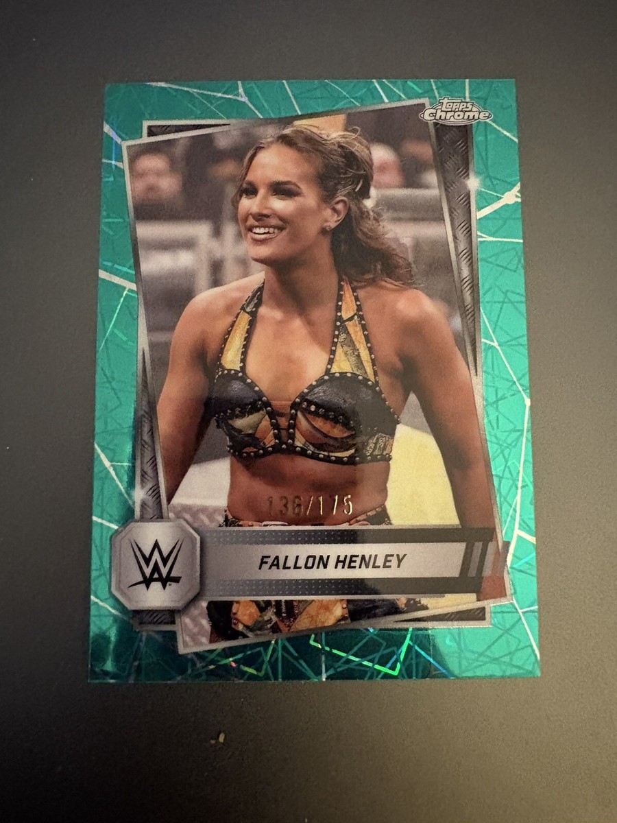 2025 Topps Chrome WWE Teal Laser Refractor #86 Fallon Henley 136