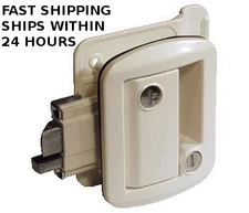 Global Link RV Entrance Entry Door Lock replaces Fastec Trimark Bauer FIC White