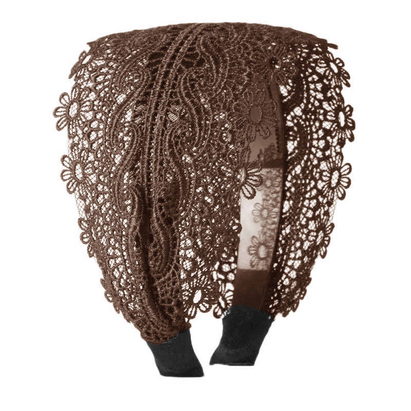 Women Hairband Sweet Hairstyle Decoration Solid Color Lace Ladies