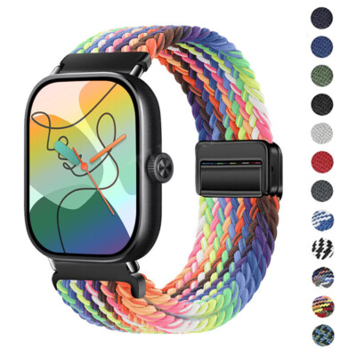 Nylon Braided Armband für Xiaomi Band 9 8 Pro Redmi Watch 4 Magnet Uhrenarmband