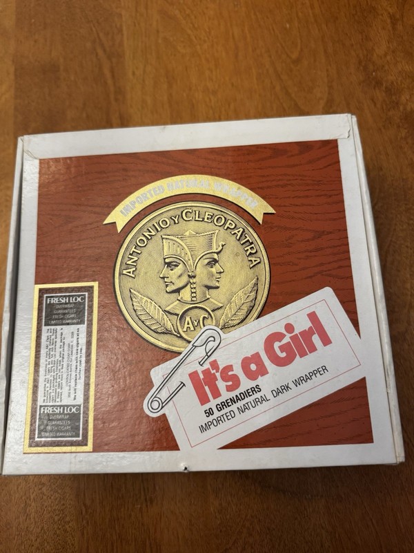 Vintage Antonio Y Cleopatra 50 Grenadiers Empty Cigar Box It's a Girl