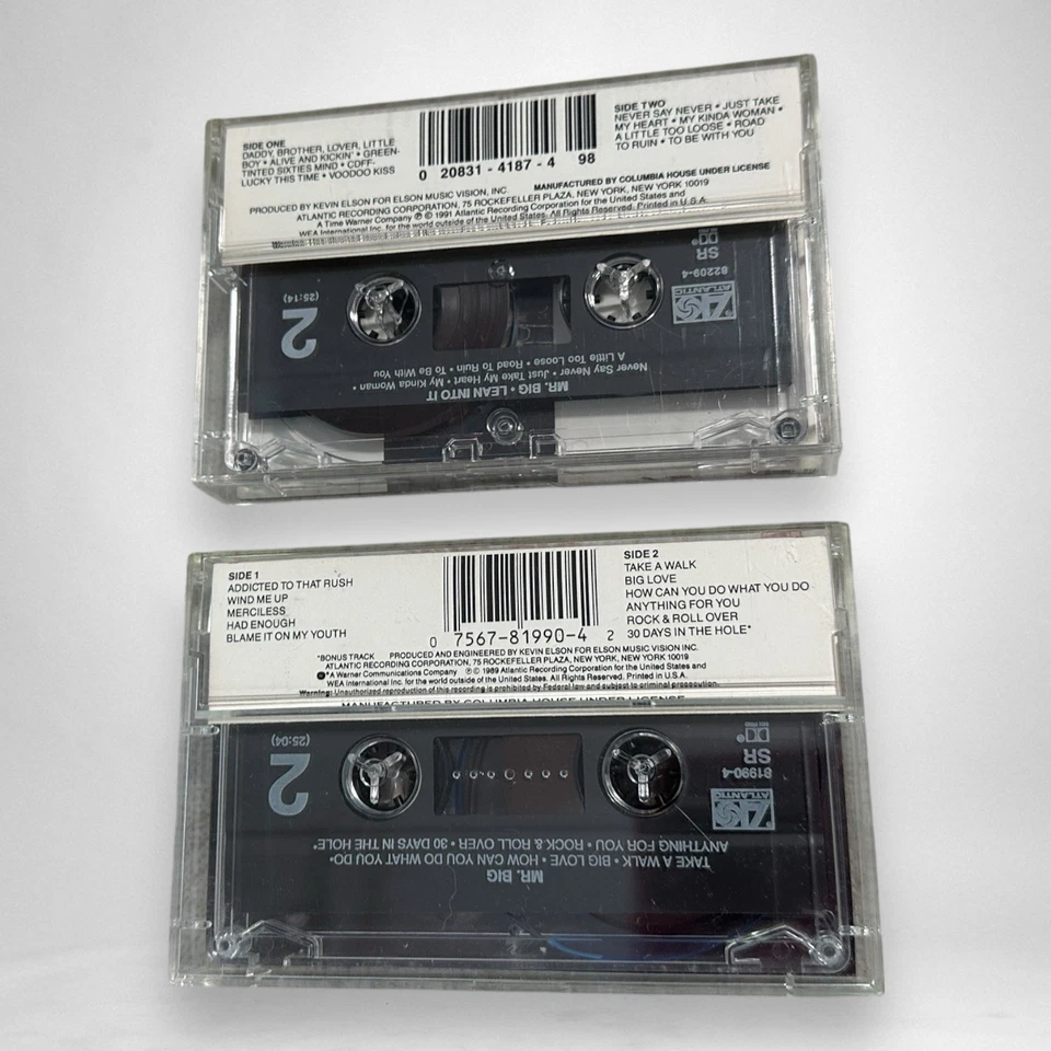 Mr. Big Cassette Tapes Lot of 2 - Mr. Big & Lean Into It - Image 4 of 4