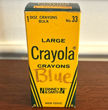 Crayola Blue Large Crayons 1 Dozen Bulk No. 33 Binney & Smith Non-Toxic