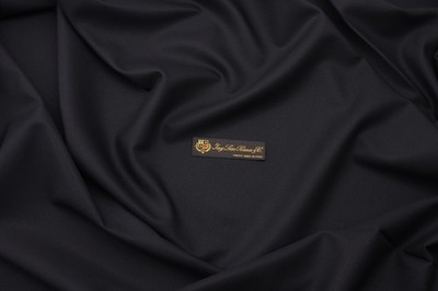 Loro Piana wool and silk suiting fabric ultra fine lux ceremonial black tuxedo