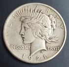 1921 US Peace Silver Dollar - Philadelphia Mint