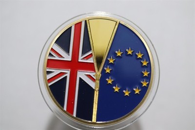     UK GB 2016 BREXIT MEDAILLE VERGOLDET 40mm B87 ZJ3