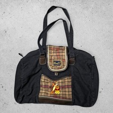 Vintage 1990s Disney Winnie the Pooh Tigger 18" Duffle Bag Plaid Canvas Handles