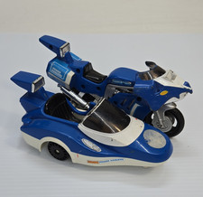 Vintage 93 Bandai Mighty Morphin Power Rangers Blue Ranger Shark Cycle & Sidecar