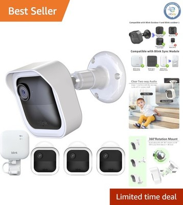 Secure 3-Pack Blink Outdoor Camera Housing & Sync Module Mount - 360° Adjustable