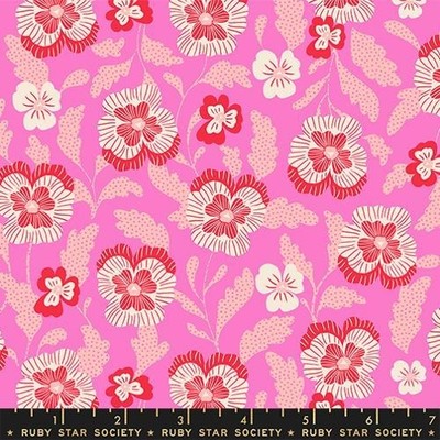 Fat Quarter Ruby Star Society ''Hello Alice'' Violets Lipstick Quilt Cotton