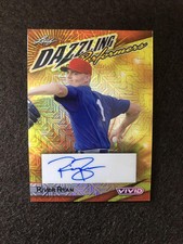 2023 Leaf Vivid Dazzling Performers River Ryan Tulsa Drillers Auto /3 #DP-RP1