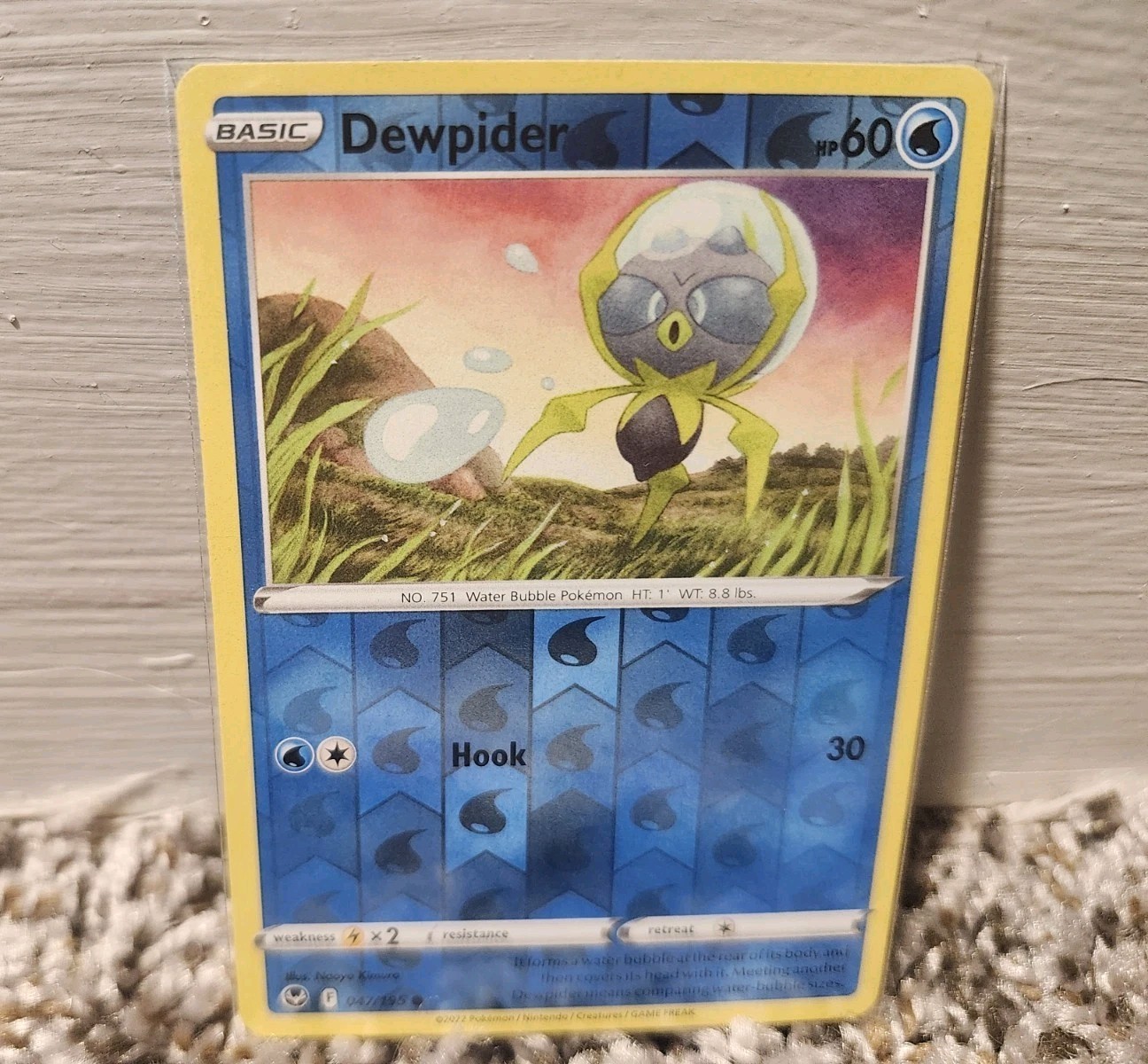 Dewpider 047/195 Reverse Holo Silver Tempest Pokemon Card NM