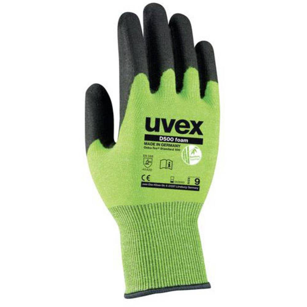 Gants de protection uvex D500 foam 6060408 gant de travail anticoupure pour atelier de montage